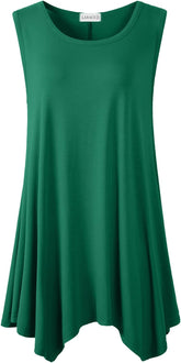 Womens plus Size Tank Tops Summer Sleeveless Shirts Casual Loose Tunic Blouses